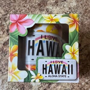 Hawaii Souvenir Mug with Floral Design